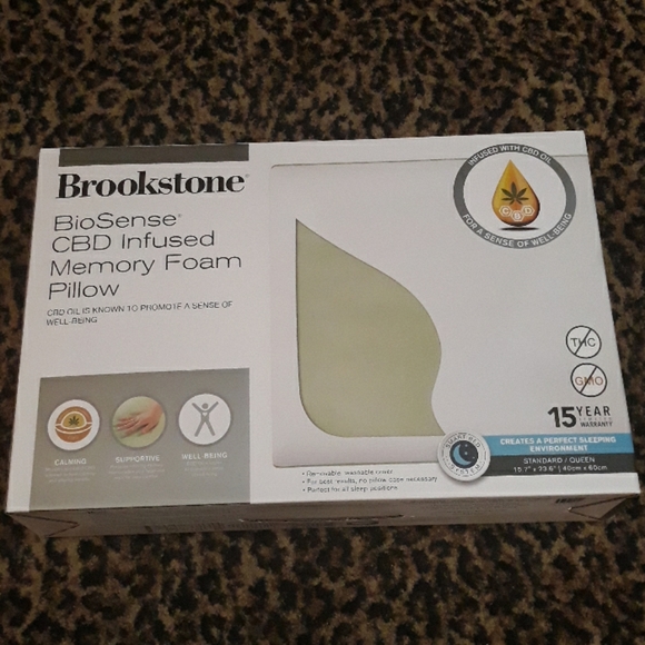 Brookstone CBD Memory Foam Pillow New Biosense - Picture 1 of 5